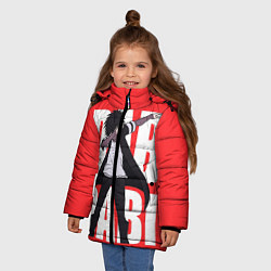 Куртка зимняя для девочки Dab Dabi, цвет: 3D-черный — фото 2