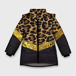 Зимняя куртка для девочки Леопардовый принт
