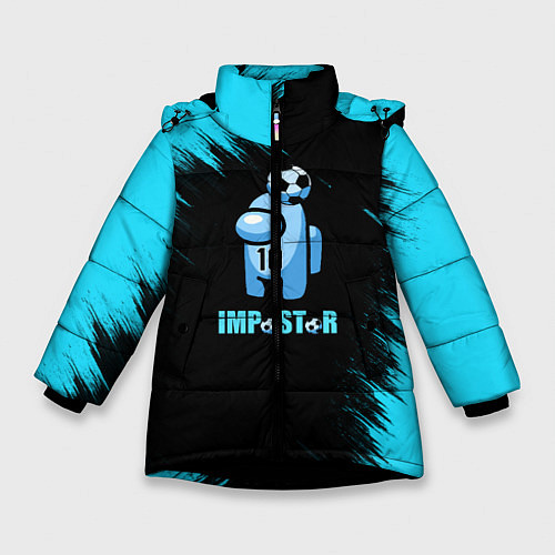 Зимняя куртка для девочки ImpostorMaradona / 3D-Черный – фото 1