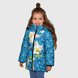 Куртка зимняя для девочки Kooky Christmas, цвет: 3D-светло-серый — фото 2