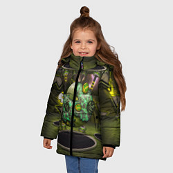 Куртка зимняя для девочки AbstractThings 3, цвет: 3D-черный — фото 2