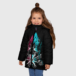Куртка зимняя для девочки DRAGON BALL, цвет: 3D-черный — фото 2