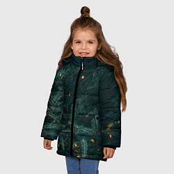 Куртка зимняя для девочки Елка, цвет: 3D-светло-серый — фото 2