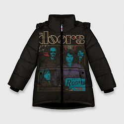 Куртка зимняя для девочки The Doors, цвет: 3D-черный