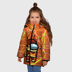 Куртка зимняя для девочки Among Us Lightning Z, цвет: 3D-красный — фото 2