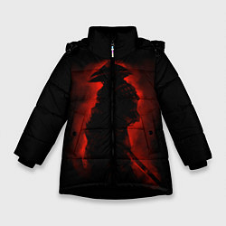 Куртка зимняя для девочки Samurai, цвет: 3D-черный