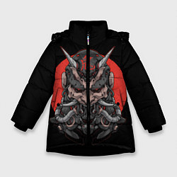 Куртка зимняя для девочки Cyber Samurai, цвет: 3D-черный