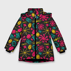 Куртка зимняя для девочки 3D фигуры, цвет: 3D-черный