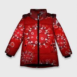 Куртка зимняя для девочки Вирусяка, цвет: 3D-черный