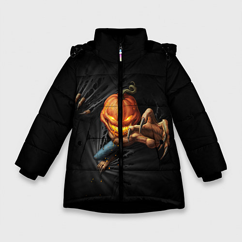 Зимняя куртка для девочки Jack Skellington / 3D-Черный – фото 1