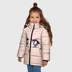 Куртка зимняя для девочки Angry anime girl, цвет: 3D-черный — фото 2