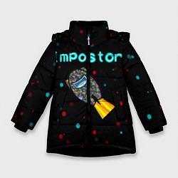 Куртка зимняя для девочки Impostor, цвет: 3D-черный