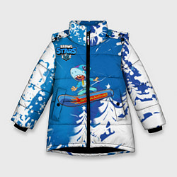 Куртка зимняя для девочки Brawl Stars Snowboarding, цвет: 3D-черный