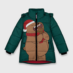 Куртка зимняя для девочки Grizz, цвет: 3D-красный