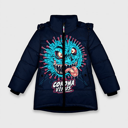 Зимняя куртка для девочки CoronaMonster / 3D-Черный – фото 1