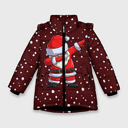 Куртка зимняя для девочки Dab-Santa, цвет: 3D-черный