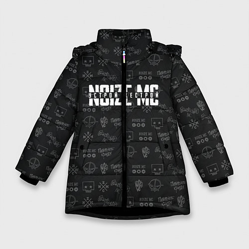 Зимняя куртка для девочки Noize MC / 3D-Черный – фото 1