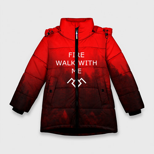 Зимняя куртка для девочки Twin Peaks / 3D-Черный – фото 1