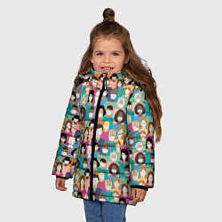 Куртка зимняя для девочки Масочный Режим, цвет: 3D-черный — фото 2