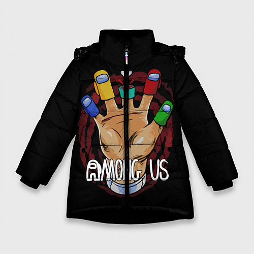 Зимняя куртка для девочки AMONG US / 3D-Черный – фото 1
