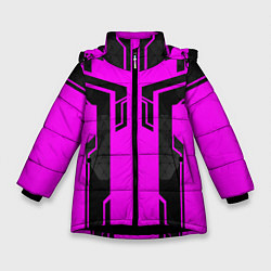 Куртка зимняя для девочки CYBERPUNK FASHION, цвет: 3D-черный