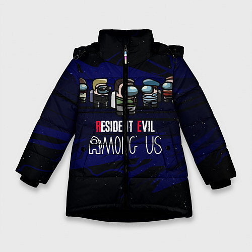 Зимняя куртка для девочки Among Us x Resident Evil / 3D-Черный – фото 1