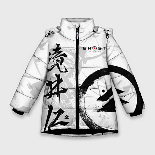 Зимняя куртка для девочки Ghost of Tsushima / 3D-Черный – фото 1