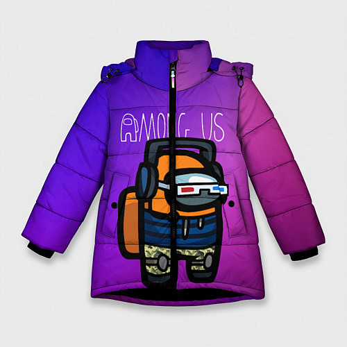 Зимняя куртка для девочки Among Us Z / 3D-Черный – фото 1