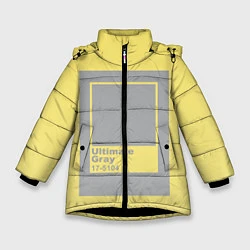 Куртка зимняя для девочки Ultimate Gray 17-5104, цвет: 3D-черный