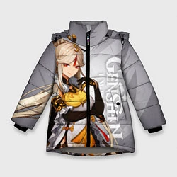 Куртка зимняя для девочки GENSHIN IMPACT, НИН ГУАН, цвет: 3D-светло-серый