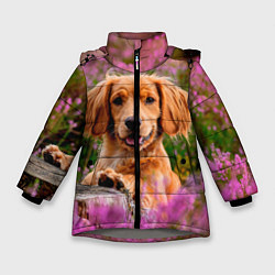 Куртка зимняя для девочки Dog, цвет: 3D-светло-серый