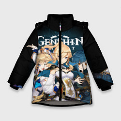 Куртка зимняя для девочки GENSHIN IMPACT, цвет: 3D-светло-серый