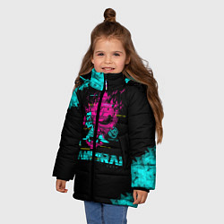 Куртка зимняя для девочки 2077, цвет: 3D-черный — фото 2