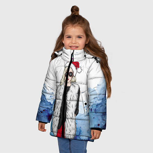 Зимняя куртка для девочки Леди Зима / 3D-Красный – фото 3