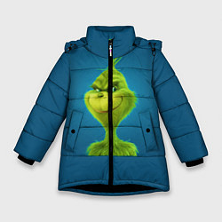 Куртка зимняя для девочки Гринч, цвет: 3D-черный