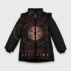 Куртка зимняя для девочки DESTINY, TITAN, цвет: 3D-черный