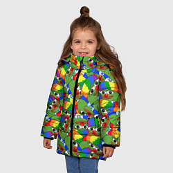 Куртка зимняя для девочки ПЕПЕ КЛОУН, цвет: 3D-черный — фото 2