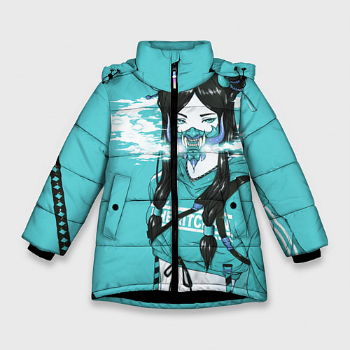 Зимняя куртка для девочки Самурай / 3D-Черный – фото 1