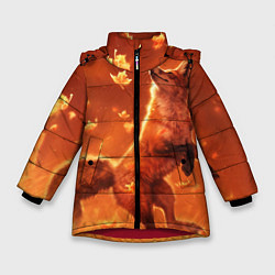 Куртка зимняя для девочки Лисенок, цвет: 3D-красный