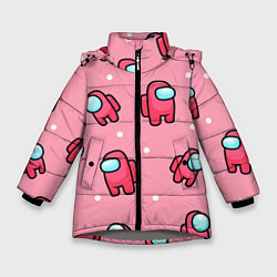 Зимняя куртка для девочки Among Us - Розовый цвет