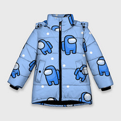 Зимняя куртка для девочки Among Us - Синий цвет