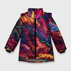 Куртка зимняя для девочки HYPER BEAST, цвет: 3D-светло-серый