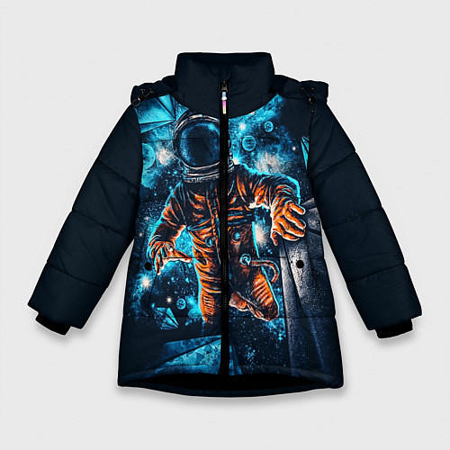 Зимняя куртка для девочки Космо ROCK / 3D-Черный – фото 1