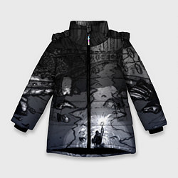 Куртка зимняя для девочки Lovecraft Лавкрафт, цвет: 3D-черный