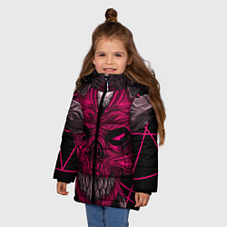 Куртка зимняя для девочки Дьявол, цвет: 3D-черный — фото 2
