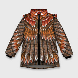 Зимняя куртка для девочки Оперение: орел