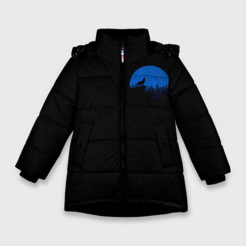 Зимняя куртка для девочки Луна / 3D-Черный – фото 1