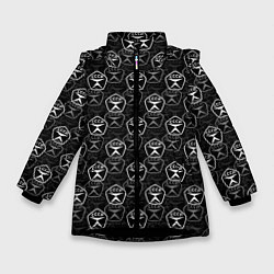 Куртка зимняя для девочки СССР ПАТТЕРН, цвет: 3D-черный