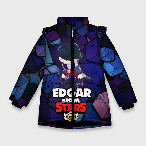 Зимняя куртка для девочки BRAWL STARS EDGAR / 3D-Черный – фото 1
