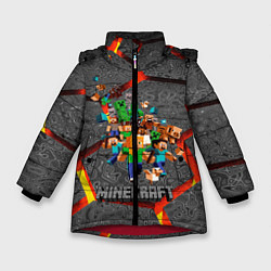Куртка зимняя для девочки MINECRAFT МАНКРАФТ, цвет: 3D-красный